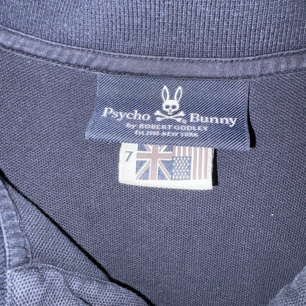 Psycho Bunny Navy Polo with Orange & White Trim - Picture 4 of 5